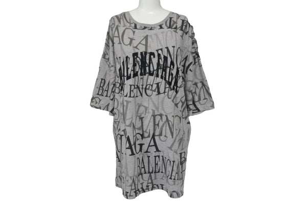 BALENCIAGA Balenciaga T-shirt TS50 571205 TEVA4 1300 Size S 2018 All pattern Gray Good used 4c068660