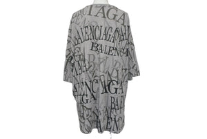 BALENCIAGA バレンシアガ Tシャツ TS50 571205 TEVA4 1300 サイズS 2018年 総柄 グレー 良品 中古 4c068660