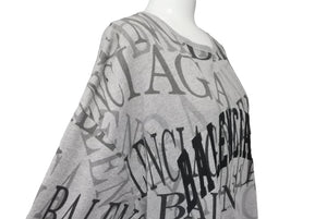 BALENCIAGA Balenciaga T-shirt TS50 571205 TEVA4 1300 Size S 2018 All pattern Gray Good used 4c068660