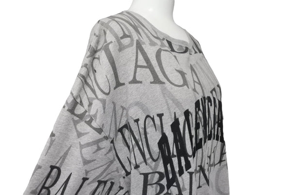 BALENCIAGA Balenciaga T-shirt TS50 571205 TEVA4 1300 Size S 2018 All pattern Gray Good used 4c068660