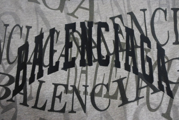 BALENCIAGA Balenciaga T-shirt TS50 571205 TEVA4 1300 Size S 2018 All pattern Gray Good used 4c068660