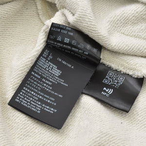 PRADA プラダ 23AW パーカー フーディー フロントロゴプリント ライトグレー ブラック サイズL UJL24B 美品 中古 4a006868