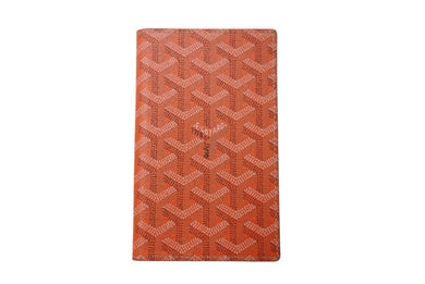 極美品 GOYARD ゴヤール パスケース オレンジ パスポートケース ヘリンボーン ロゴ 小物 PVC 中古 4c068704