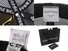 Load image into Gallery viewer, 極美品 CHROME HEARTS クロムハーツ 新型 クロスボール メッシュ トラッカーキャップ 帽子 ブラック 2238-304-3327 中古 4c068719