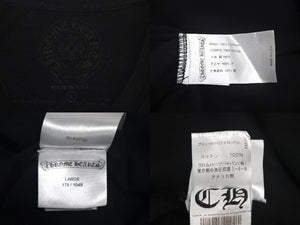 CHROME HEARTS クロムハーツ フォティ 半袖Ｔシャツ 新型 FOTI ブラック コットン プリント ロゴ サイズL 美品 中古 4c068720