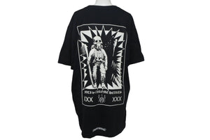 CHROME HEARTS クロムハーツ フォティ 半袖Ｔシャツ 新型 FOTI ブラック コットン プリント ロゴ サイズL 美品 中古 4c068720