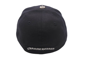 極美品 Chrome Hearts クロムハーツ キャップ CHロゴ U.S.A製 ウール コットン シルバー925 ブラック ホワイト サイズ7 1/4 中古 4c068726