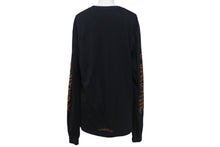 画像をギャラリービューアに読み込む, CHROME HEARTS クロムハーツ 新型 ネックロゴ 長袖 Tシャツ ロンT サイズM ブラック ブラウン 2212-304-0113 美品 中古 4c068727