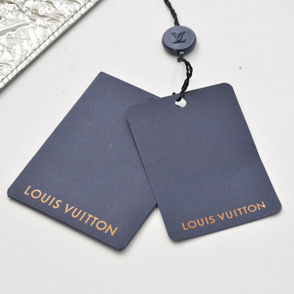 極美品 LOUIS VUITTON ルイヴィトン ベスト ミッドレイヤー アシンメトリー レザーベスト トップス シルバー 中古 4a006875