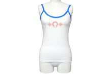 画像をギャラリービューアに読み込む, 新品未使用 CHROME HEARTS クロムハーツ HORSESHOE ホースシュー CHプラス キャミソール タンクトップ サイズS ホワイト ブルー 中古 4c068770