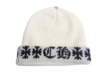 画像をギャラリービューアに読み込む, 新品未使用 CHROME HEARTS クロムハーツ カシミア ビーニー ニットキャップ BIG DADDY ビッグ ダディ ホワイト 中古 4c068771