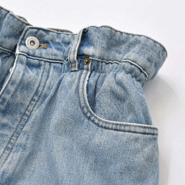 MIUMIU ミュウミュウ アイコニックデニムパンツ ワイドジーンズ GWP333 サイズ25 ジップアップ 24SS ブルー 美品 中古 4a006878