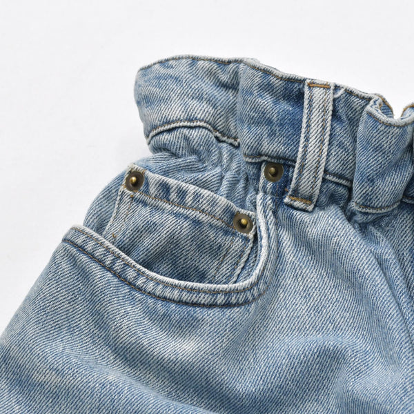 MIUMIU ミュウミュウ アイコニックデニムパンツ ワイドジーンズ GWP333 サイズ25 ジップアップ 24SS ブルー 美品 中古 4a006878