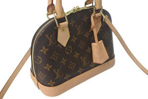 LOUIS VUITTON ルイヴィトン アルマBB ハンドバッグ M53152 ショルダー 2WAY モノグラムキャンバス PVC レザー 美品 中古 4c068783