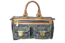 画像をギャラリービューアに読み込む, LOUISVUITTON ルイヴィトン ネオスピーディ ハンドバッグ M95019 モノグラムデニム ブルー ブラウン ゴールド 良品 中古 4c068797
