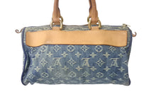 画像をギャラリービューアに読み込む, LOUISVUITTON ルイヴィトン ネオスピーディ ハンドバッグ M95019 モノグラムデニム ブルー ブラウン ゴールド 良品 中古 4c068797