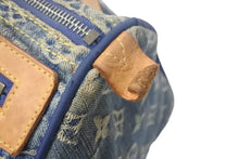 画像をギャラリービューアに読み込む, LOUISVUITTON ルイヴィトン ネオスピーディ ハンドバッグ M95019 モノグラムデニム ブルー ブラウン ゴールド 良品 中古 4c068797
