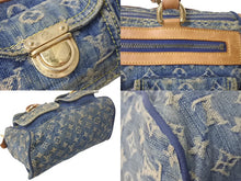 画像をギャラリービューアに読み込む, LOUISVUITTON ルイヴィトン ネオスピーディ ハンドバッグ M95019 モノグラムデニム ブルー ブラウン ゴールド 良品 中古 4c068797