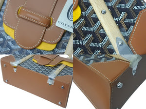 新品未使用 Goyard ゴヤール サイゴンPM 2WAYショルダーバッグ ハンドバッグ ゴヤールディンキャンバス ブラウン ウッド 中古 4c068806