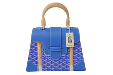 画像をギャラリービューアに読み込む, 新品未使用 Goyard ゴヤールサイゴンPM 2WAYショルダーバッグ ハンドバッグ ゴヤールディンキャンバス ブルー ウッド 4c068807