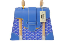 画像をギャラリービューアに読み込む, 新品未使用 Goyard ゴヤールサイゴンPM 2WAYショルダーバッグ ハンドバッグ ゴヤールディンキャンバス ブルー ウッド 4c068807