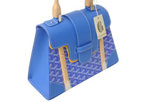 画像をギャラリービューアに読み込む, 新品未使用 Goyard ゴヤールサイゴンPM 2WAYショルダーバッグ ハンドバッグ ゴヤールディンキャンバス ブルー ウッド 4c068807