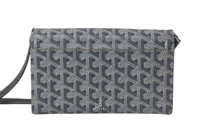 GOYARD ゴヤール ヴァレンヌポーチウォレット 長財布 VAREN3MMLTY51CL51P グレー PVC レザー 良品 中古 4c068814