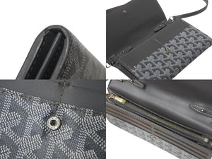 GOYARD ゴヤール ヴァレンヌポーチウォレット 長財布 VAREN3MMLTY51CL51P グレー PVC レザー 良品 中古 4c068814