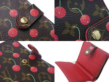 画像をギャラリービューアに読み込む, 極美品 LOUIS VUITTON ルイヴィトン 二つ折り財布 コンパクトジップ さくらんぼ 村上隆 モノグラム M95005 中古 4c068823
