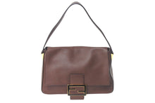 画像をギャラリービューアに読み込む, FENDI フェンディ ショルダーバッグ ビッグマンマバケット 8BR638-D16 イタリア製 レザー ブラウン ゴールド 美品 中古 4c068323