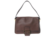 画像をギャラリービューアに読み込む, FENDI フェンディ ショルダーバッグ ビッグマンマバケット 8BR638-D16 イタリア製 レザー ブラウン ゴールド 美品 中古 4c068323