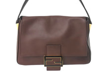 画像をギャラリービューアに読み込む, FENDI フェンディ ショルダーバッグ ビッグマンマバケット 8BR638-D16 イタリア製 レザー ブラウン ゴールド 美品 中古 4c068323