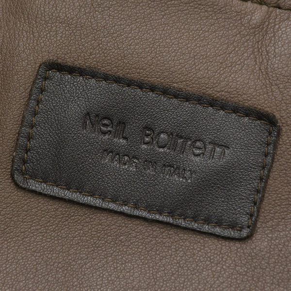 Neil Barrett ニールバレット ライダースジャケット サイズXS シングル パッチワーク レザー ブラウン 美品 中古 4a000689