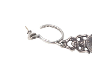 CHROME HEARTS クロムハーツ No5 ダガーフープ ピアス 重量4.9g シルバー925 1989刻印 アクセサリー 美品 中古 4c068901