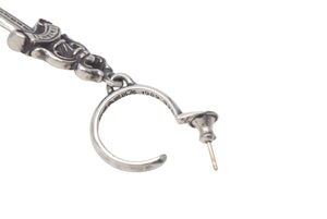 CHROME HEARTS クロムハーツ No5 ダガーフープ ピアス 重量4.9g シルバー925 1989刻印 アクセサリー 美品 中古 4c068901