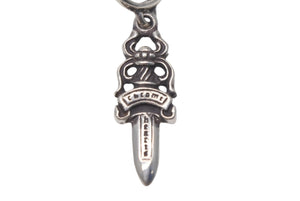 CHROME HEARTS クロムハーツ No5 ダガーフープ ピアス 重量4.9g シルバー925 1989刻印 アクセサリー 美品 中古 4c068901