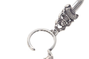 CHROME HEARTS クロムハーツ No5 ダガーフープ ピアス 重量4.9g シルバー925 1989刻印 アクセサリー 美品 中古 4c068901