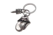 画像をギャラリービューアに読み込む, CHROME HEARTS クロムハーツ リップアンドタン スプリットダガー キーリング 重量55.5g シルバー925 2002刻印 美品 中古 4c068902