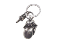 画像をギャラリービューアに読み込む, CHROME HEARTS クロムハーツ リップアンドタン スプリットダガー キーリング 重量55.5g シルバー925 2002刻印 美品 中古 4c068902