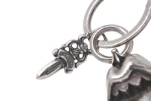 画像をギャラリービューアに読み込む, CHROME HEARTS クロムハーツ リップアンドタン スプリットダガー キーリング 重量55.5g シルバー925 2002刻印 美品 中古 4c068902
