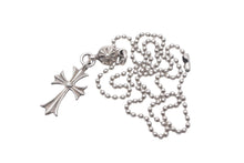 画像をギャラリービューアに読み込む, CHROME HEARTS クロムハーツ 1ボールタイニーCHクロスチャーム ネックレス 重量12.7g 全長52.5cm シルバー925 美品 中古 4c068904