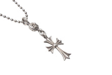 画像をギャラリービューアに読み込む, CHROME HEARTS クロムハーツ 1ボールタイニーCHクロスチャーム ネックレス 重量12.7g 全長52.5cm シルバー925 美品 中古 4c068904