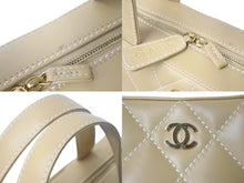 Load image into Gallery viewer, CHANEL シャネル ワイルドステッチ ミニボストンバッグ ハンドバッグ 7番台 カーフスキン ベージュ ゴールド金具 美品 中古 4c068916