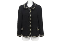 画像をギャラリービューアに読み込む, MOSCHINO CHEAP&amp;CHIC モスキーノ チープアンドシック スパンコール ポリエステル ブラック ゴールド金具 36 美品 中古 4c068932