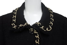 画像をギャラリービューアに読み込む, MOSCHINO CHEAP&amp;CHIC モスキーノ チープアンドシック スパンコール ポリエステル ブラック ゴールド金具 36 美品 中古 4c068932