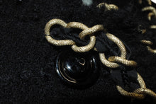 画像をギャラリービューアに読み込む, MOSCHINO CHEAP&amp;CHIC モスキーノ チープアンドシック スパンコール ポリエステル ブラック ゴールド金具 36 美品 中古 4c068932