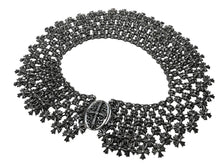 画像をギャラリービューアに読み込む, CHROME HEARTS クロムハーツ チェーンメイルオーバルクロスパヴェダイヤ ネックレス オーダー品 487.7g シルバー 美品 中古 4c068946