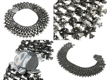 画像をギャラリービューアに読み込む, CHROME HEARTS クロムハーツ チェーンメイルオーバルクロスパヴェダイヤ ネックレス オーダー品 487.7g シルバー 美品 中古 4c068946