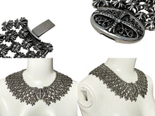 画像をギャラリービューアに読み込む, CHROME HEARTS クロムハーツ チェーンメイルオーバルクロスパヴェダイヤ ネックレス オーダー品 487.7g シルバー 美品 中古 4c068946