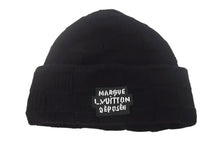 画像をギャラリービューアに読み込む, 極美品 LOUIS VUITTON ルイヴィトン ビーニー ダミエパール M7336A ニット帽 ブラック ウール ガラスパール 中古 4c068948